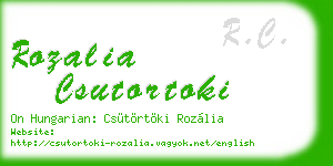 rozalia csutortoki business card